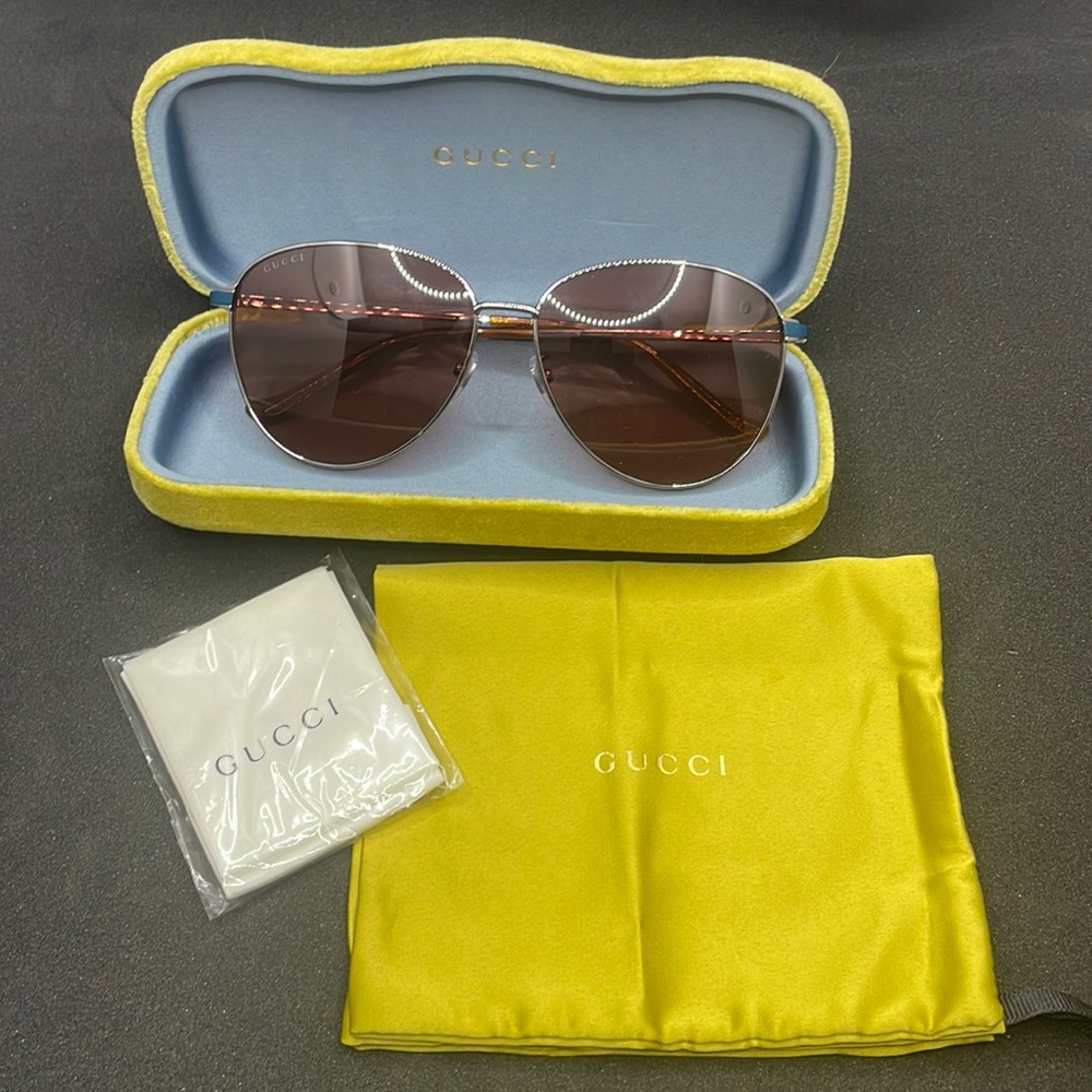 Gucci GG0573SK Green-Red Aviators